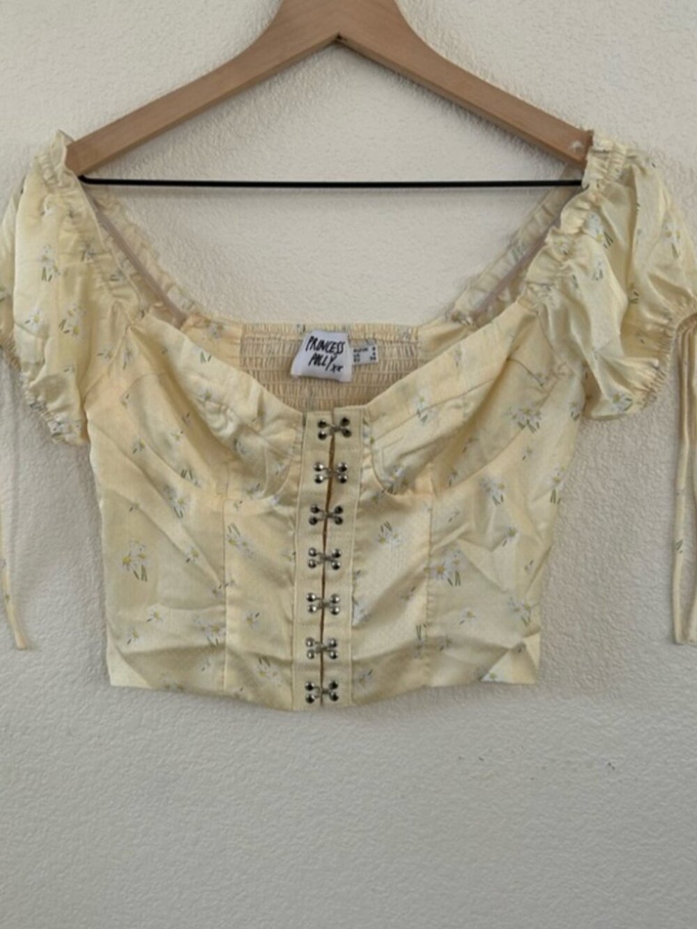 Yellow Floral Crop Top